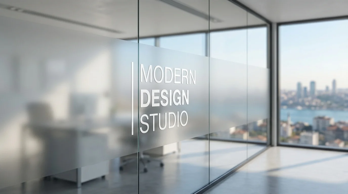 Buzlu cam folyo uygulaması detay görünümü