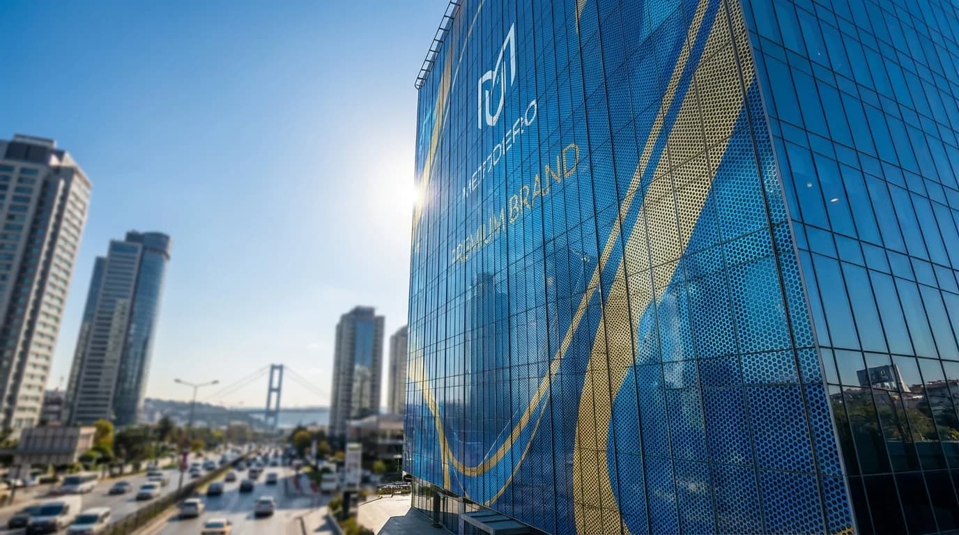 İstanbul'da tamamlanmış cam giydirme projesi