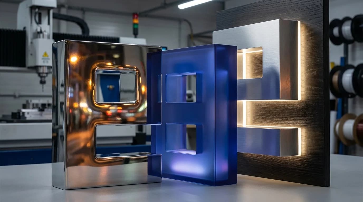 Kutu Harf Tabela Çeşitleri: Pleksi, Krom ve LED Seçenekleri — görsel 2