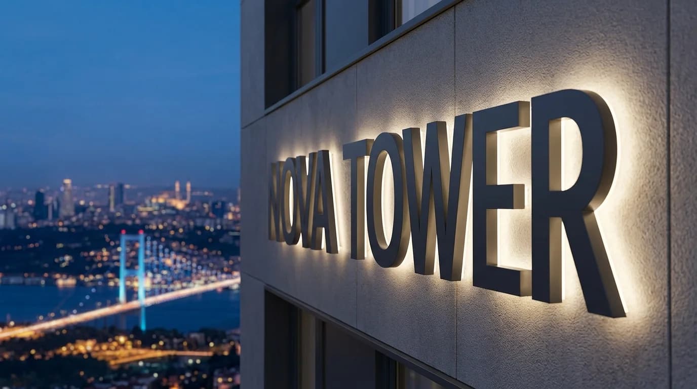 Alüminyum Ters Tava Işıklı Tabela