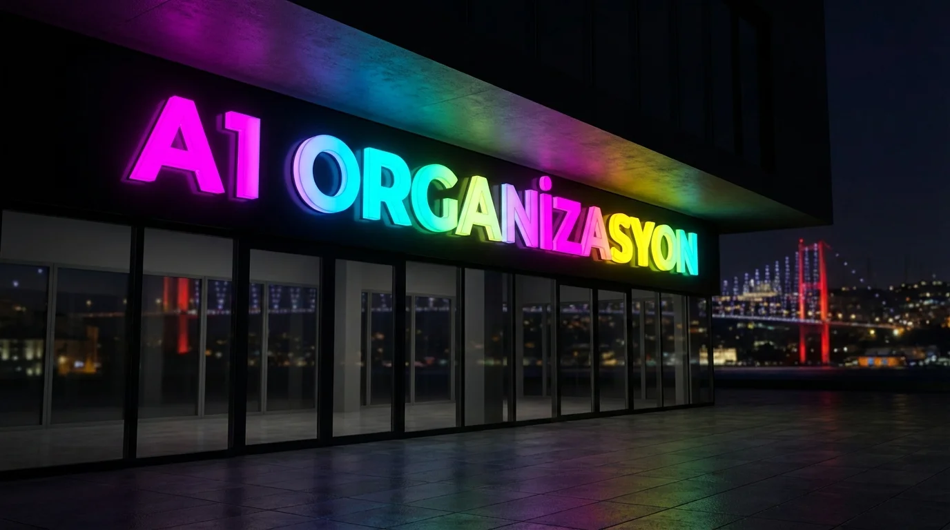 Dış mekanda RGB tabela uygulaması